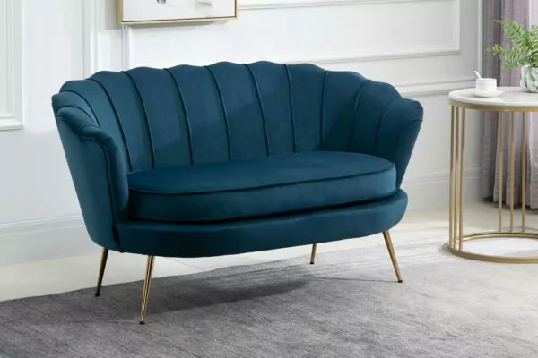 bedworld Ariel Blue 2 Seater Sofa