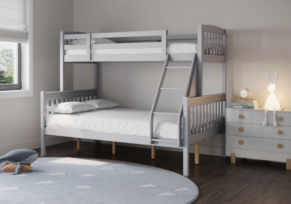 bedworld Ashbrook Grey Triple Sleeper Bunk Bed