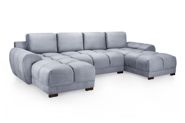bedworld Azzuro Grey U Shape Corner Sofa
