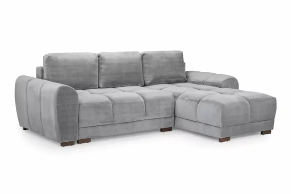 bedworld Azzuro Grey Universal Corner Sofa Bed