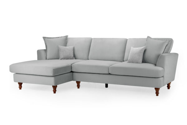 bedworld Bari Grey Left Hand Corner Sofa