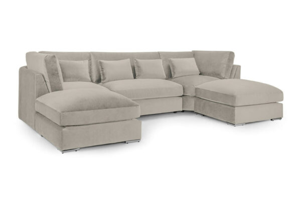 bedworld Belgravia Beige U Shape Corner Sofa