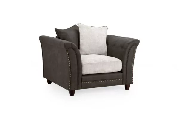 bedworld Bella Black-Grey Armchair Sofa