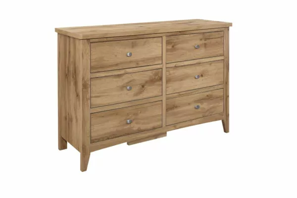 bedworld Birlea Hampstead Oak 6 Drawer Chest