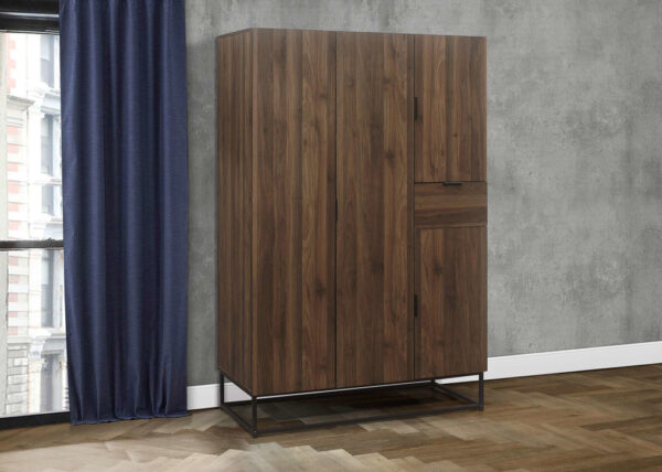 bedworld Birlea Houston Walnut 4 Door Wardrobe