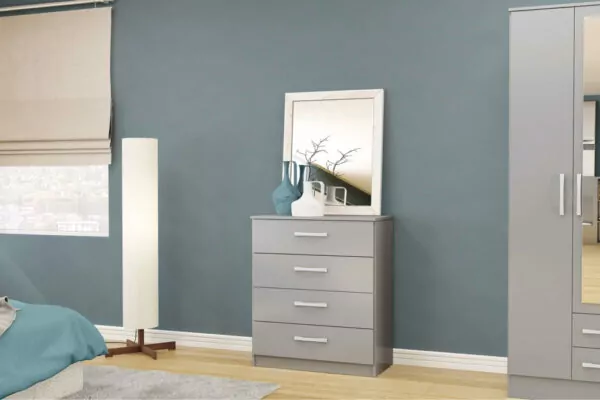 bedworld Birlea Lynx Grey 4 Drawer Chest