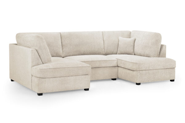 bedworld Carnaby Beige Boucle U Shape Corner Sofa