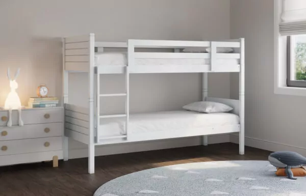 bedworld Castleton White Solid Wood Bunk Bed