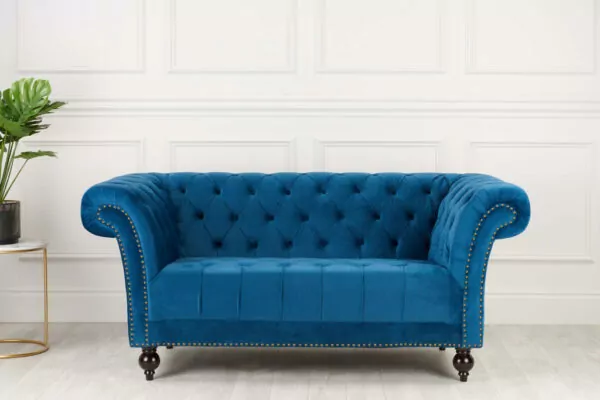 bedworld Chester Blue 2 Seater Sofa