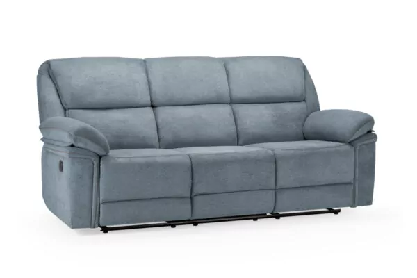 bedworld Elio Grey Recliner 3 Seater Sofa
