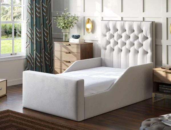 bedworld Ellis Kids Ottoman Bed With Safety Rail