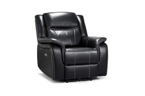 bedworld Galaxy Tech Recliner Black Armchair Sofa