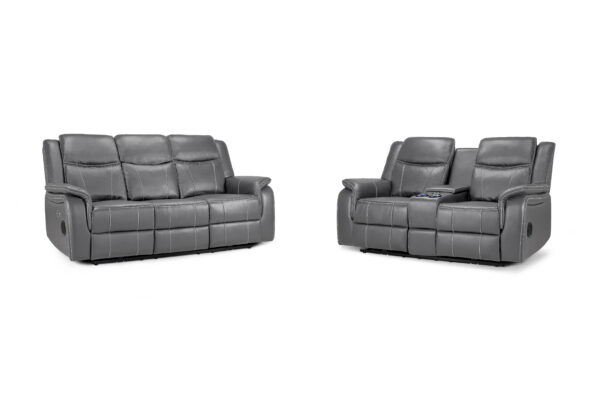 bedworld Galaxy Tech Recliner Grey 3+2 Set Sofa