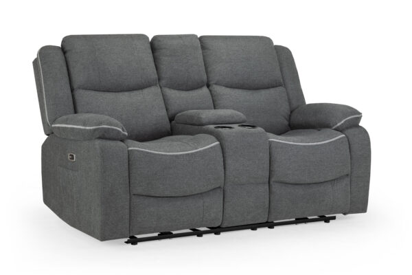 bedworld Harald Grey Fabric Recliner 2 Seater Sofa