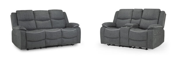 bedworld Harald Grey Fabric Recliner 3+2 Set Sofa