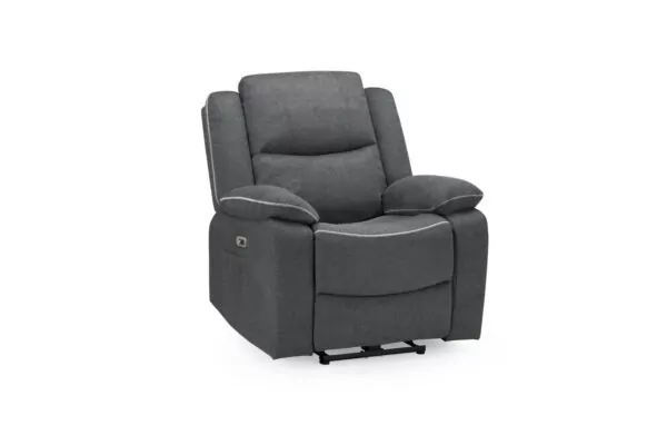 bedworld Harald Grey Fabric Recliner Armchair Sofa