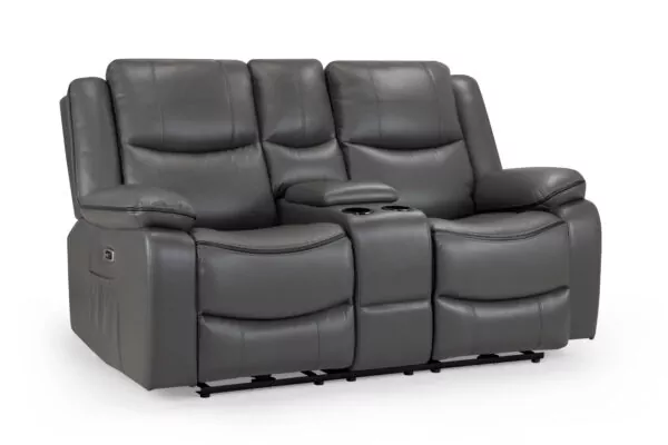 bedworld Harald Grey Recliner 2 Seater Sofa