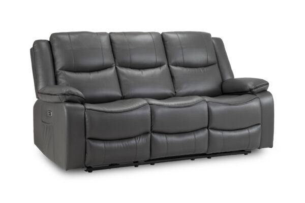 bedworld Harald Grey Recliner 3 Seater Sofa