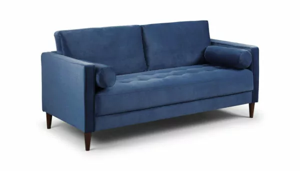 bedworld Harper Plush Blue 3 Seater Sofa