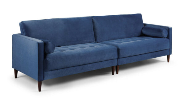 bedworld Harper Plush Blue 4 Seater Sofa