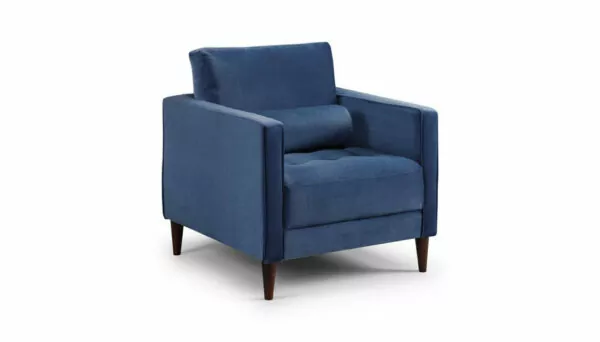 bedworld Harper Plush Blue Armchair Sofa