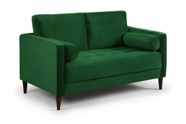 bedworld Harper Plush Green 2 Seater Sofa
