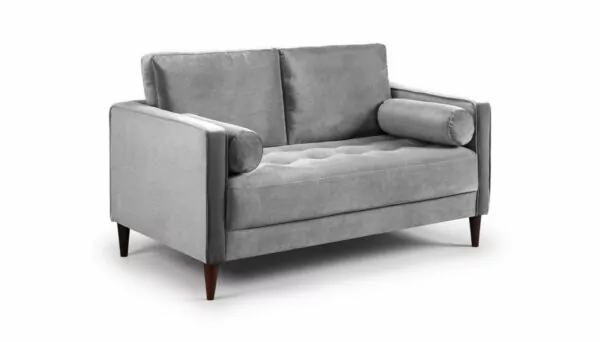 bedworld Harper Plush Grey 2 Seater Sofa