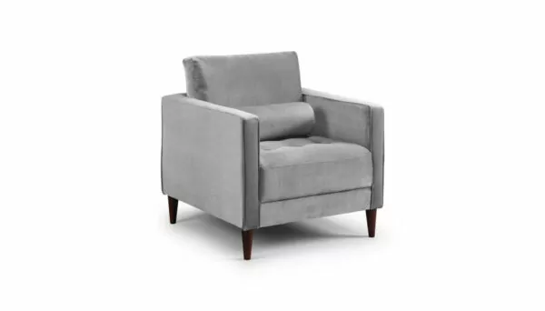 bedworld Harper Plush Grey Armchair Sofa