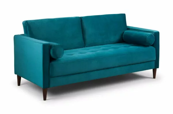bedworld Harper Plush Teal 3 Seater Sofa