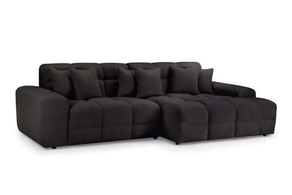 bedworld Jacob Black Right Hand Corner Sofa