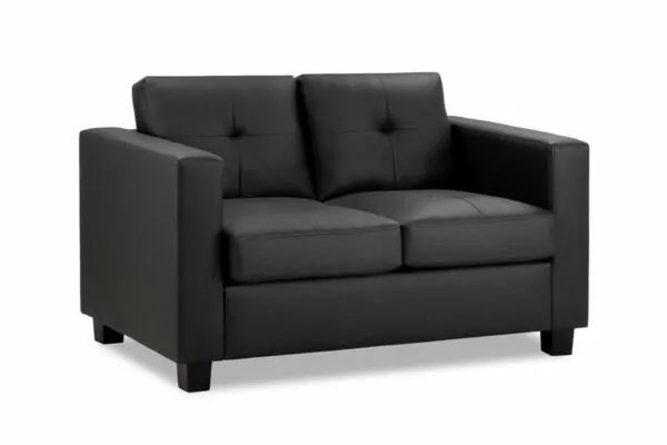 bedworld Jerry Black 2 Seater Sofa