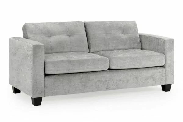 bedworld Jerry Grey Fabric 3 Seater Sofa