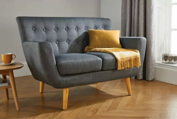 bedworld Loft Grey 2 Seater Sofa