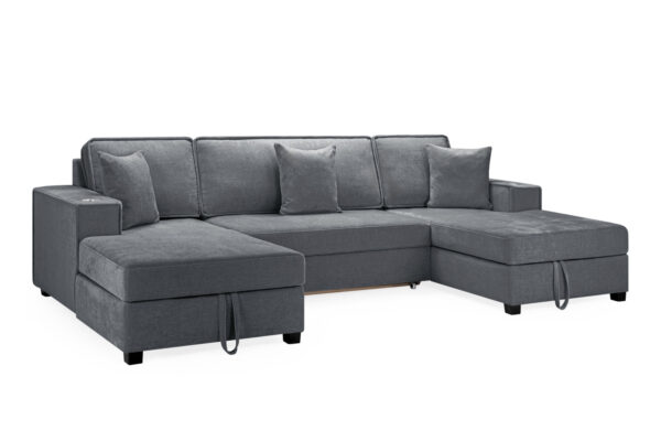 bedworld Milan Grey U shape Corner Sofabed