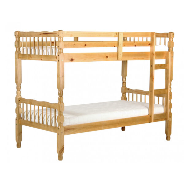 bedworld Milano Pine Light Antique Bunk Bed