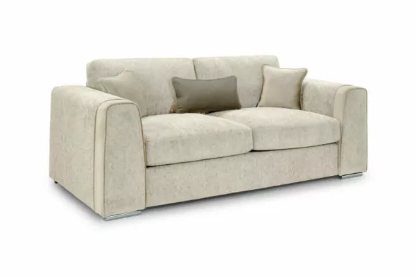 bedworld Naples Beige 3 Seater Sofa