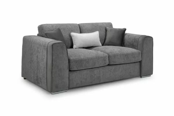 bedworld Naples Grey 2 Seater Sofa