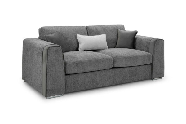 bedworld Naples Grey 3 Seater Sofa