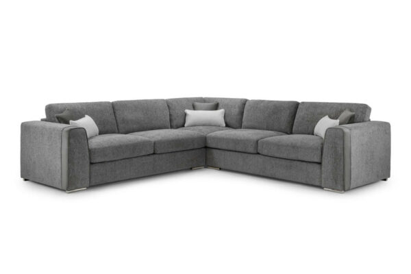 bedworld Naples Grey Large Corner Sofa