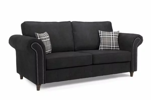 bedworld Oakland Charcoal 3 Seater Sofa