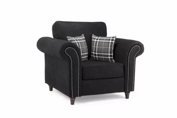 bedworld Oakland Charcoal Armchair Sofa