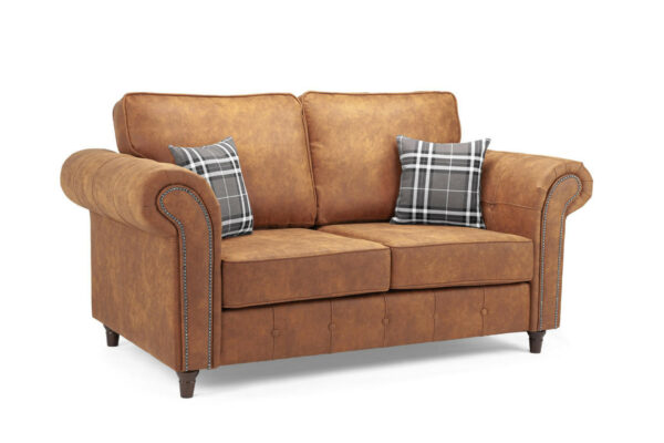 bedworld Oakland Tan 2 Seater Sofa