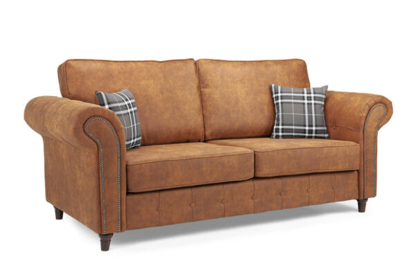 bedworld Oakland Tan 3 Seater Sofa
