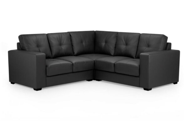 bedworld Olivia Black Large Corner Sofa