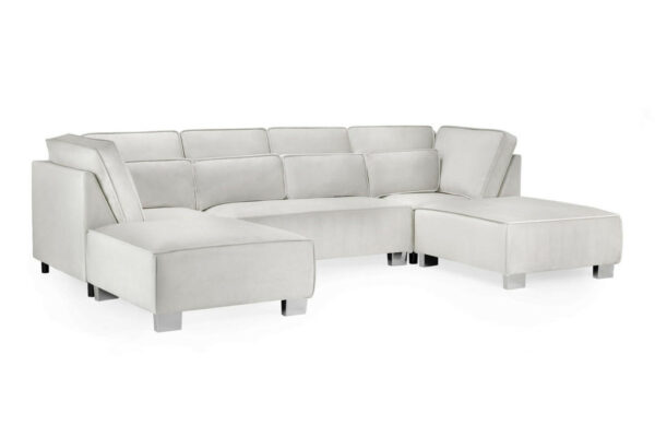 bedworld Sloane Silver U Shape Corner Sofa