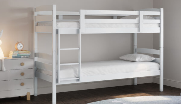 bedworld Tripoli White Solid Wood Bunk Bed