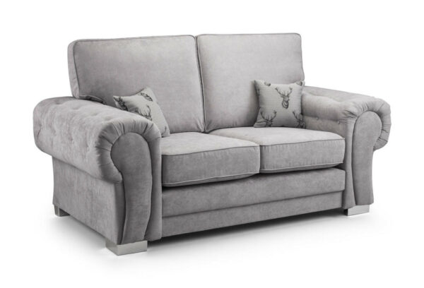 bedworld Verona Grey 2 Seater Fullback Sofa