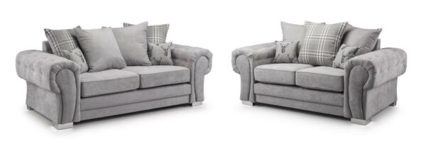 bedworld Verona Grey 3+2 Set Scatterback Sofa