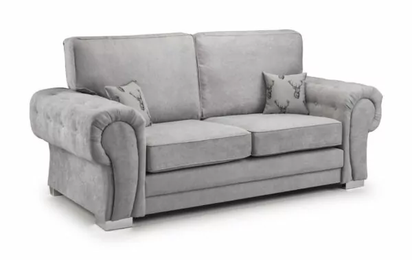 bedworld Verona Grey 3 Seater Fullback Sofa