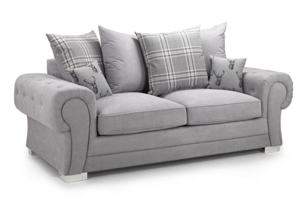 bedworld Verona Grey 3 Seater Scatterback Sofabed